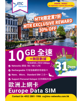 Europe Data SIM Card