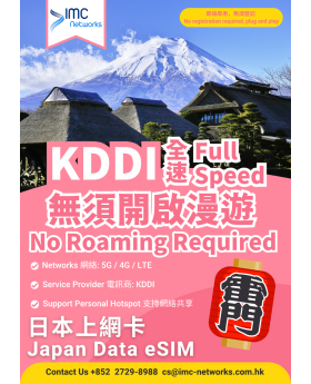 日本KDDI 全速上網eSIM