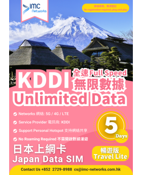 日本KDDI 無限數據卡 (暢遊版)